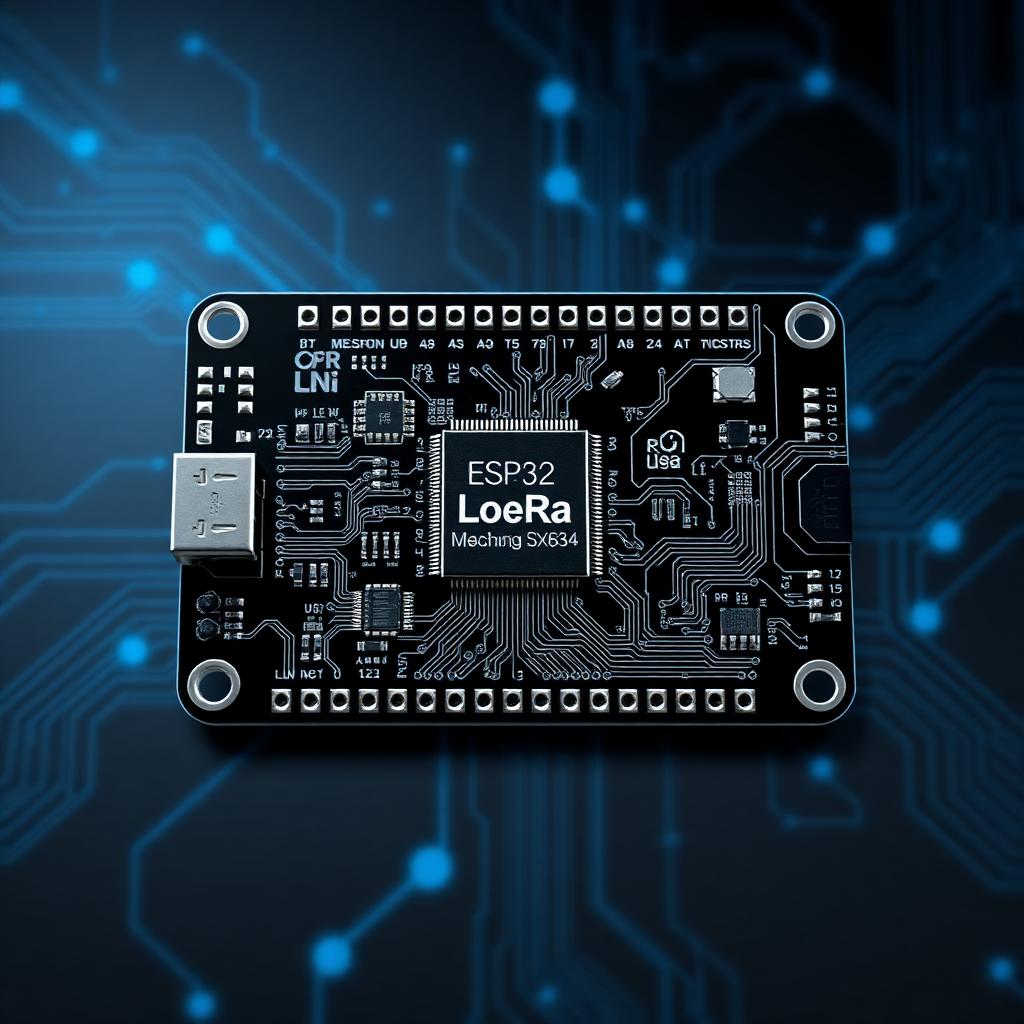 Meshtastic PCB tasarımı — ESP32 modülü ve SX1262 LoRa transceiver içeren özel devre kartı